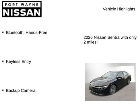New 2026 Nissan Sentra S w/ Floor Mat Package image 7