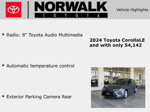 Certified 2024 Toyota Corolla LE FWD image 10