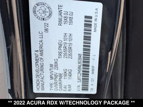 Used 2022 Acura RDX AWD w/ Technology Package image 28