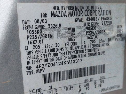 Used 2004 MAZDA Tribute LX w/ Luxury Pkg FWD image 21