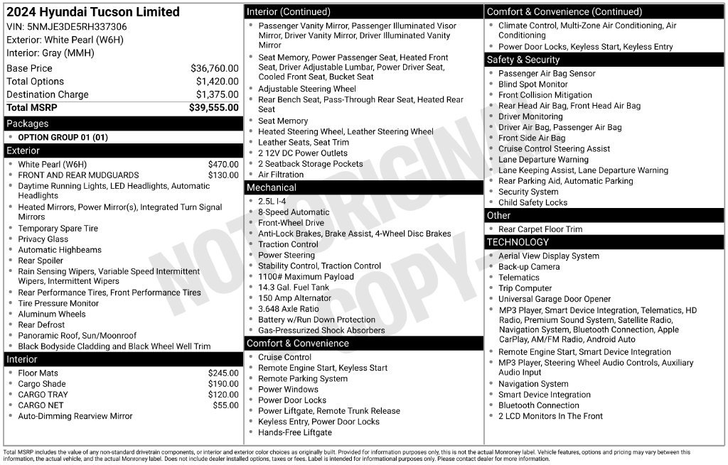 Used 2024 Hyundai Tucson Limited FWD image 2