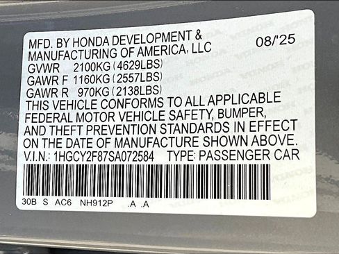 Certified 2025 Honda Accord Touring image 35