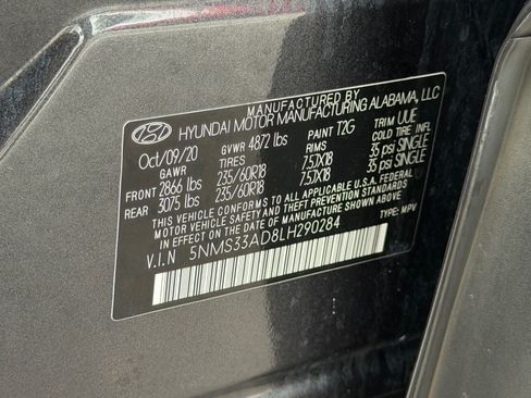 Used 2020 Hyundai Santa Fe SEL w/ Convenience + Premium Package FWD image 40