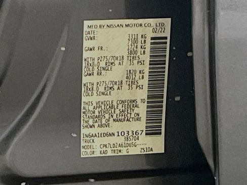 Used 2022 Nissan Titan PRO-4X w/ Pro-4x Convenience Package AWD/4WD image 34