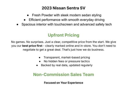 Used 2023 Nissan Sentra SV FWD image 3