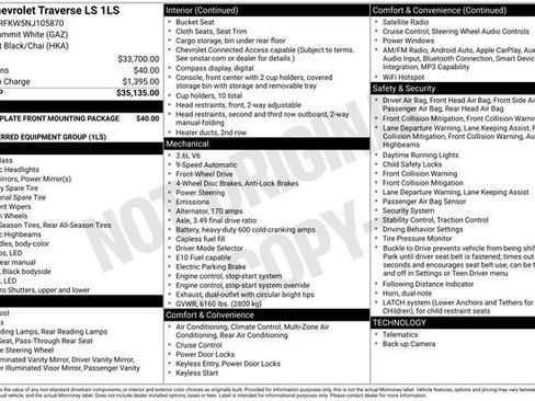 Used 2022 Chevrolet Traverse LS image 3