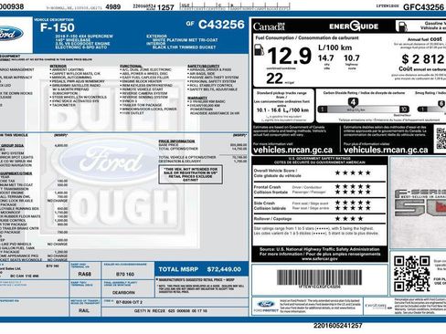 Used 2016 Ford F150 Lariat w/ Equipment Group 502A Luxury AWD/4WD image 22