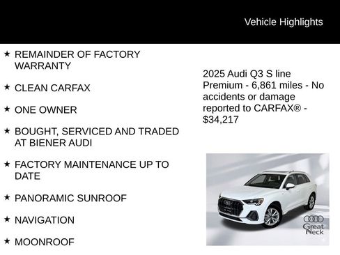 Used 2025 Audi Q3 2.0T Premium w/ Convenience Package image 9