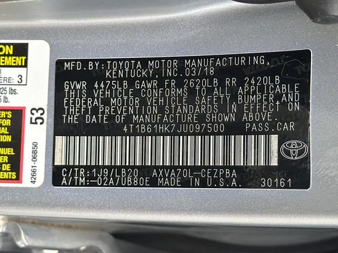 Used 2018 Toyota Camry XSE w/ Audio Package FWD image 35