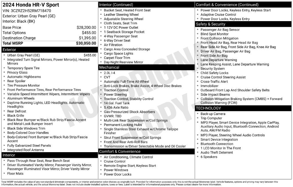 Used 2024 Honda HR-V Sport image 41