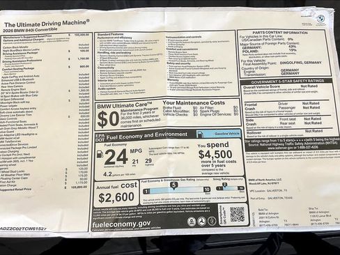 New 2026 BMW 840i Convertible image 19