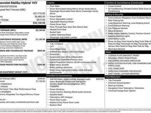 Used 2016 Chevrolet Malibu Hybrid w/ Leather Package FWD image 12