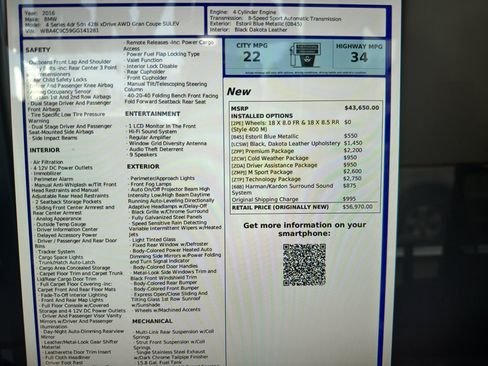 Used 2016 BMW 428i Gran Coupe xDrive image 24