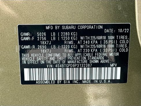 Used 2023 Subaru Outback Touring XT w/ Popular Package #2 AWD/4WD image 31