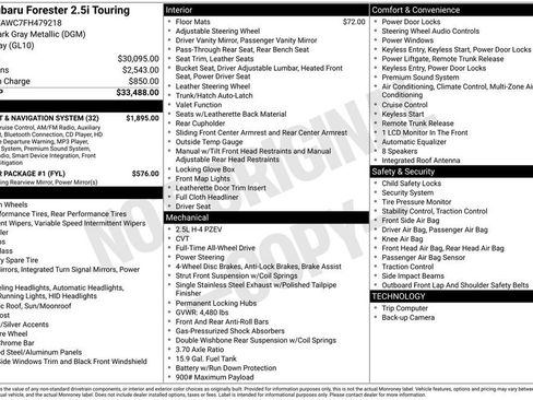 Used 2015 Subaru Forester 2.5i Touring w/ Eyesight & Navigation System image 2