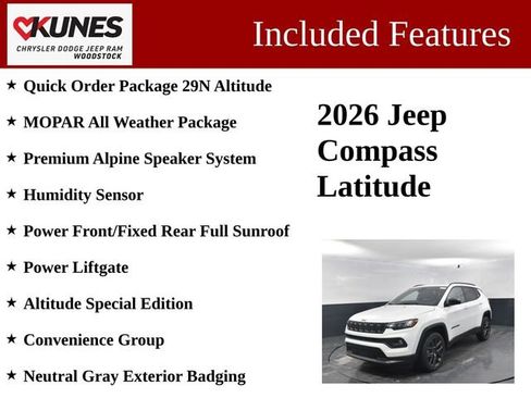New 2026 Jeep Compass Latitude w/ Sun and Sound Group image 3