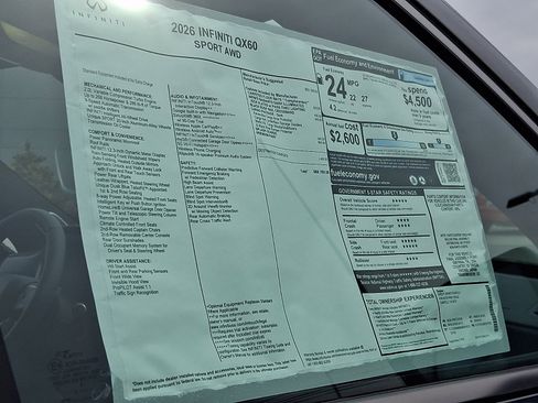 New 2026 INFINITI QX60 Sport w/ Dark Cargo Package AWD/4WD image 20