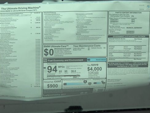 New 2026 BMW i4 xDrive40i w/ M Sport Package AWD/4WD image 2