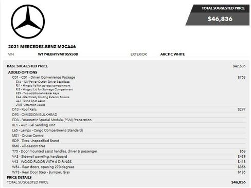 Used 2021 Mercedes-Benz Sprinter 2500 w/ Driver Convenience Package image 3