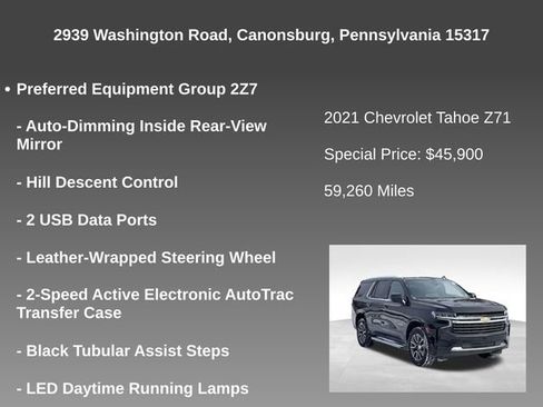 Used 2021 Chevrolet Tahoe Z71 w/ Z71 Off-Road Package image 12