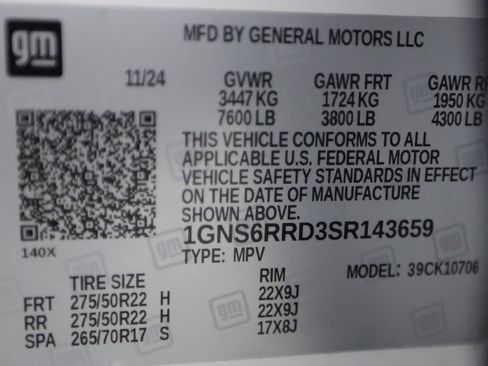 Used 2025 Chevrolet Tahoe RST w/ Comfort Package AWD/4WD image 53