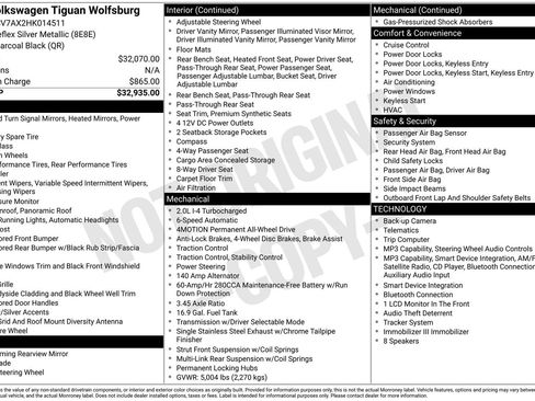 Used 2017 Volkswagen Tiguan Wolfsburg Edition AWD/4WD image 50