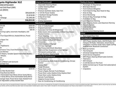 Used 2023 Toyota Highlander XLE AWD/4WD image 2
