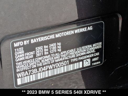 Used 2023 BMW 540i xDrive w/ M Sport Package AWD/4WD image 29
