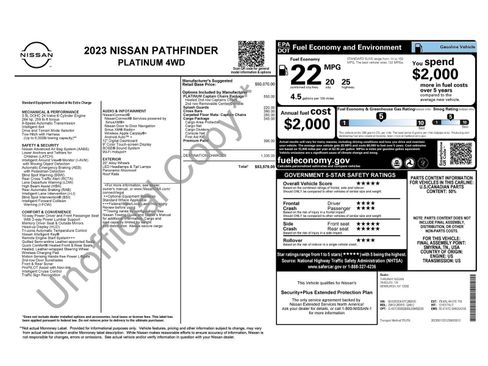 Used 2023 Nissan Pathfinder Platinum AWD/4WD image 11