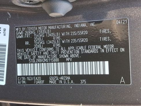 Certified 2021 Toyota Highlander XSE image 28