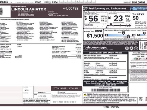 Used 2021 Lincoln Aviator Grand Touring w/ Equipment Group 301A AWD/4WD image 6