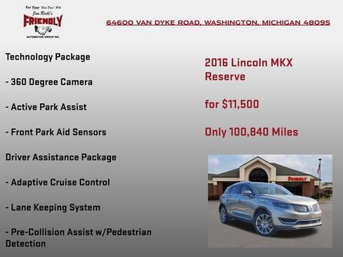 Used 2016 Lincoln MKX Reserve w/ Luxury Package AWD/4WD image 10