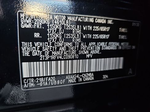 Certified 2020 Toyota RAV4 XLE AWD/4WD image 24