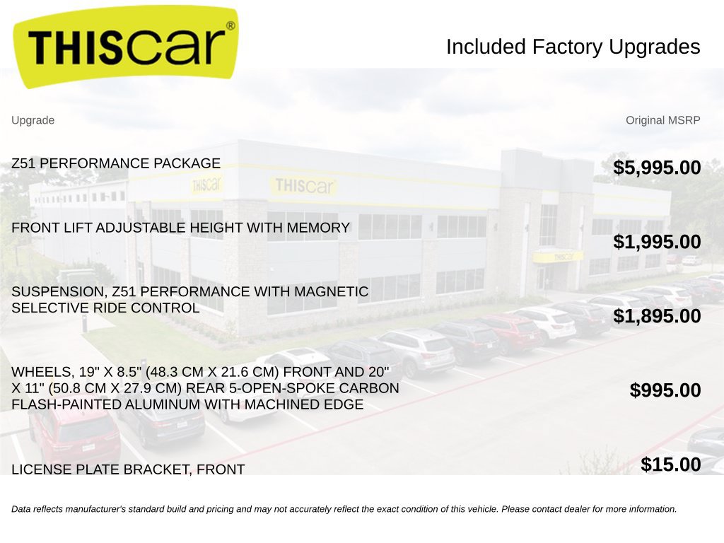 Used 2021 Chevrolet Corvette Stingray Premium Cpe w/ Z51 Performance Package RWD image 2