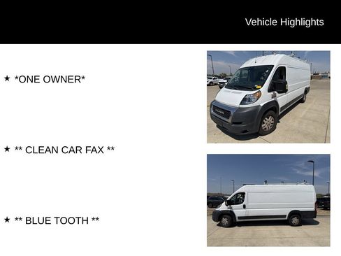 Used 2021 RAM ProMaster 3500 w/ RV Ready Prep Package FWD image 4