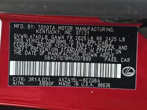 Used 2021 Lexus ES 250 w/ Premium Package image 35