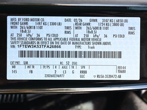 New 2026 Ford F150 XLT w/ Equipment Group 302A MID image 15