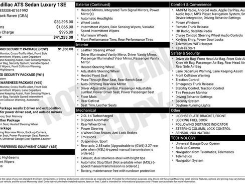 Used 2017 Cadillac ATS Luxury w/ Safety and Security Package image 3