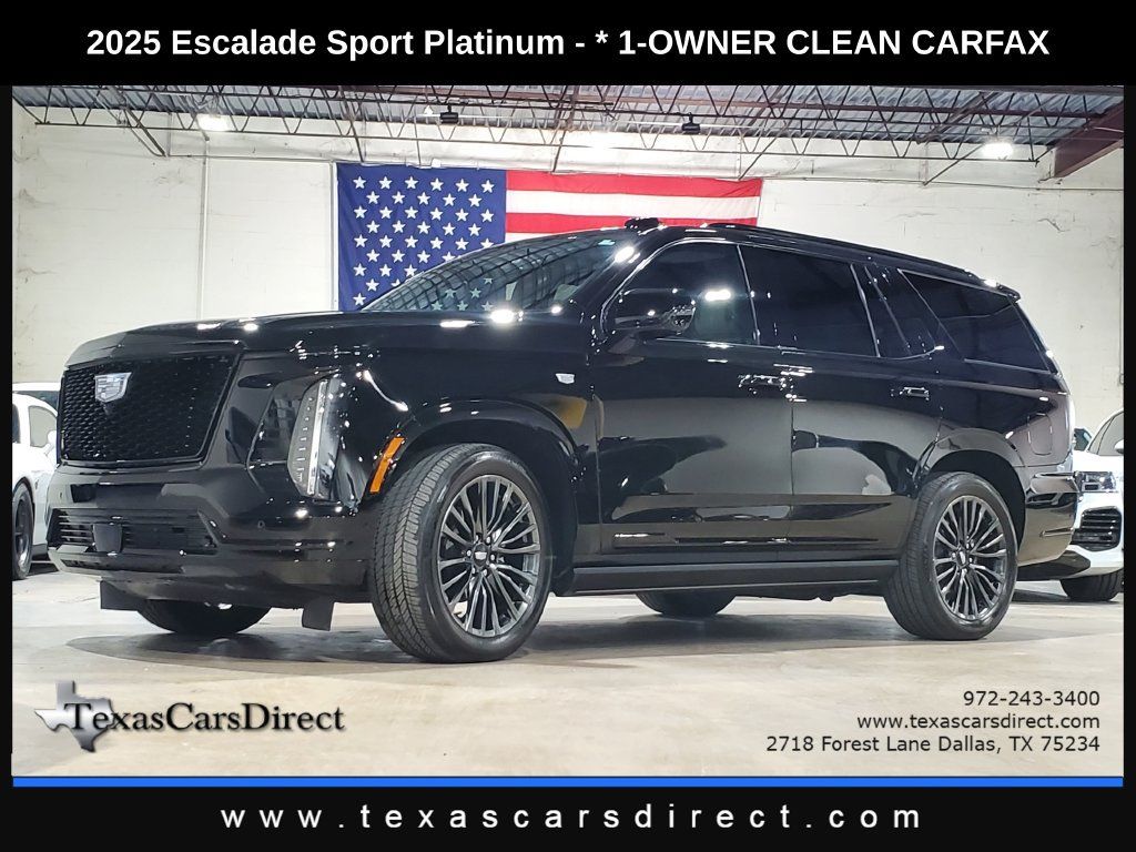 Used 2025 Cadillac Escalade Sport Platinum w/ LPO, Floor Liner Package AWD/4WD 360° Tour