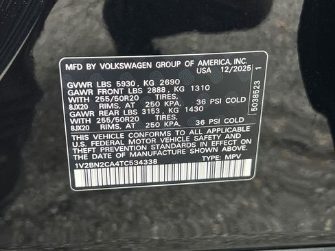 New 2026 Volkswagen Atlas SEL AWD/4WD image 31