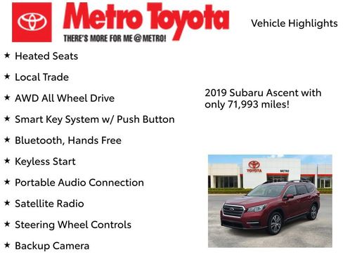 Used 2019 Subaru Ascent Premium w/ Popular Package #2A AWD/4WD image 8