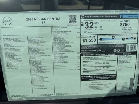 New 2026 Nissan Sentra SR FWD image 26