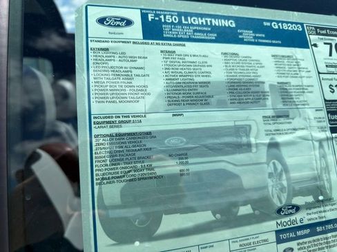 Used 2025 Ford F150 Lightning Lariat AWD/4WD image 9