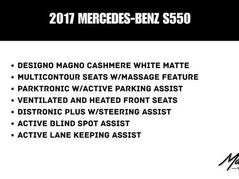 Used 2017 Mercedes-Benz S 550 Sedan image 2