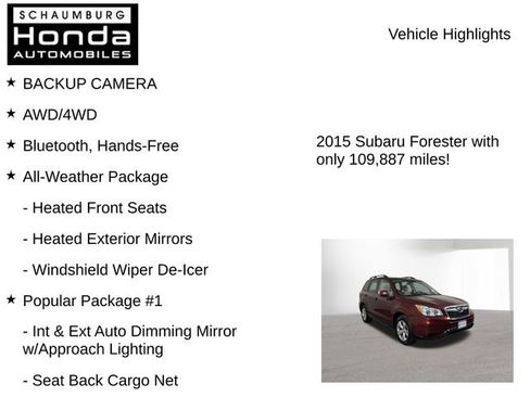 Used 2015 Subaru Forester 2.5i Premium w/ Popular Package #1 image 7