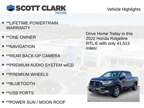 Used 2022 Honda Ridgeline RTL-E image 11