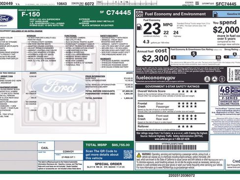 New 2025 Ford F150 Platinum w/ Equipment Group 702A High image 7