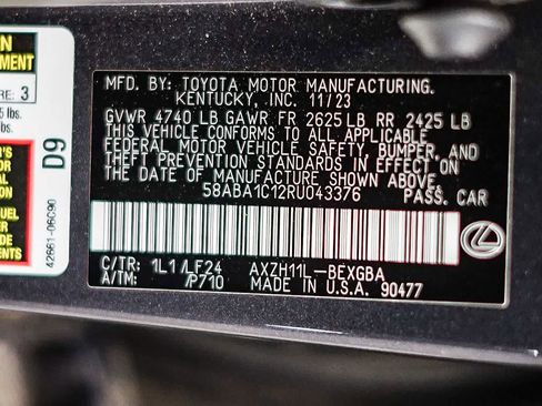 Used 2024 Lexus ES 300h F Sport w/ Accessory Package (Z1) image 24