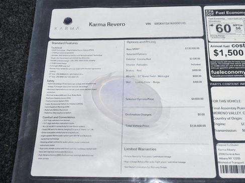 Used 2019 Karma Revero Base image 48