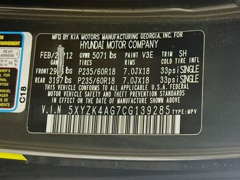 Used 2012 Hyundai Santa Fe Limited image 31